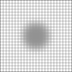 Man sieht ein m�gliches Ergebnis des Amsler-Gitter-Tests.