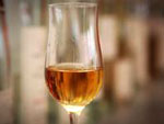 Ein Glas Branntwein.