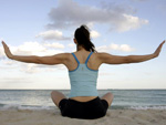 Das Bild zeigt eine Frau, die Pilates durchf�hrt.