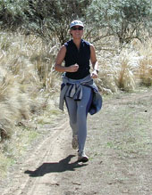 Frau beim Jogging