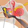Anatomische Ansicht des menschlichen Ohres