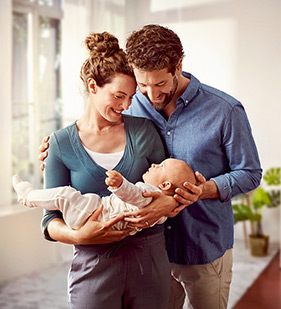 Familie mit Baby