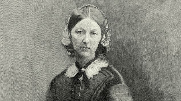 Ein Portrait von Florence Nightingale.