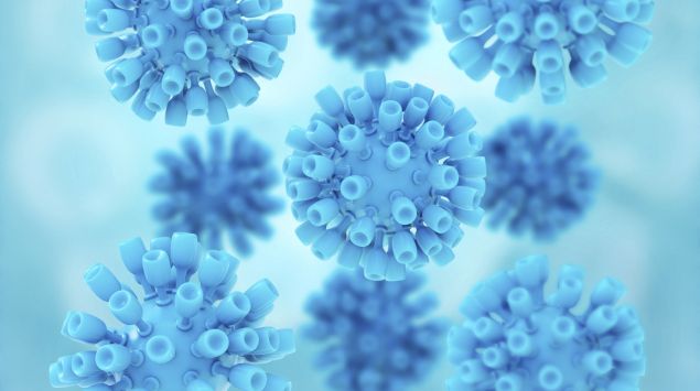 Man sieht eine grafische Darstellung von Hepatitis-Viren.