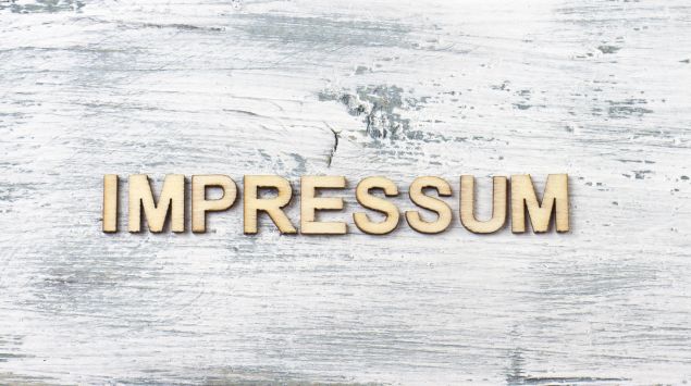 Man sieht den Schriftzug "Impressum".