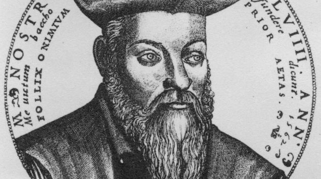 Man siehte eine Zeichnung von Nostradamus.