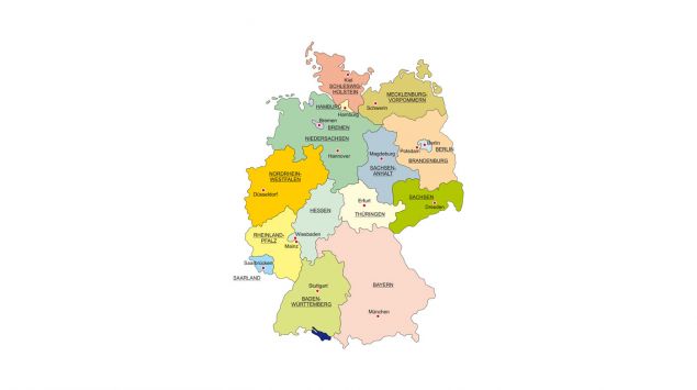 Man sieht eine Deutschlandkarte.