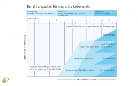 Tabelle Babys Ernährung im ersten Jahr